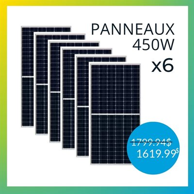 Panneau solaire 450W monocristallin de Longi (x6)